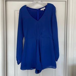 Blue long sleeve romper